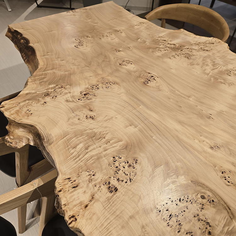 一枚板　ポプラ　123-11-2　(W155cm)　ダイニングテーブル