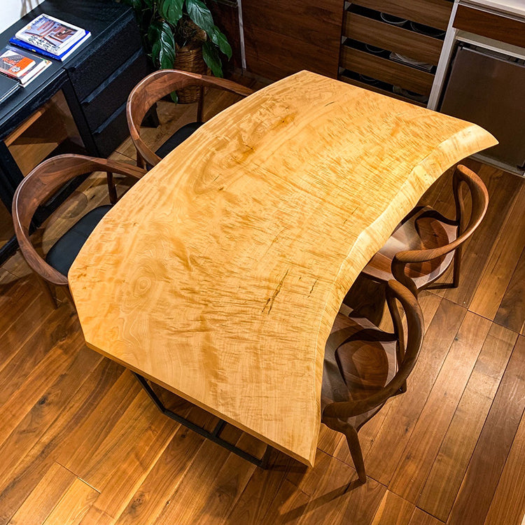 【SOLD OUT】一枚板　トチ(杢)　1006-6　(W150cm)　ダイニングテーブル