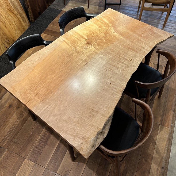 一枚板　カエデ(杢)　229-6　(W150cm)　ダイニングテーブル