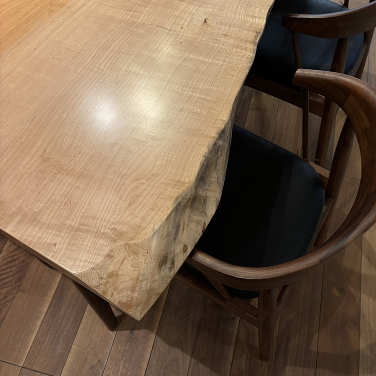 一枚板　カエデ(杢)　229-6　(W150cm)　ダイニングテーブル
