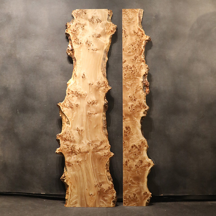 【SOLD OUT】一枚板　ポプラ(杢)　129-2+9-1　(W240cm)　テレビボード