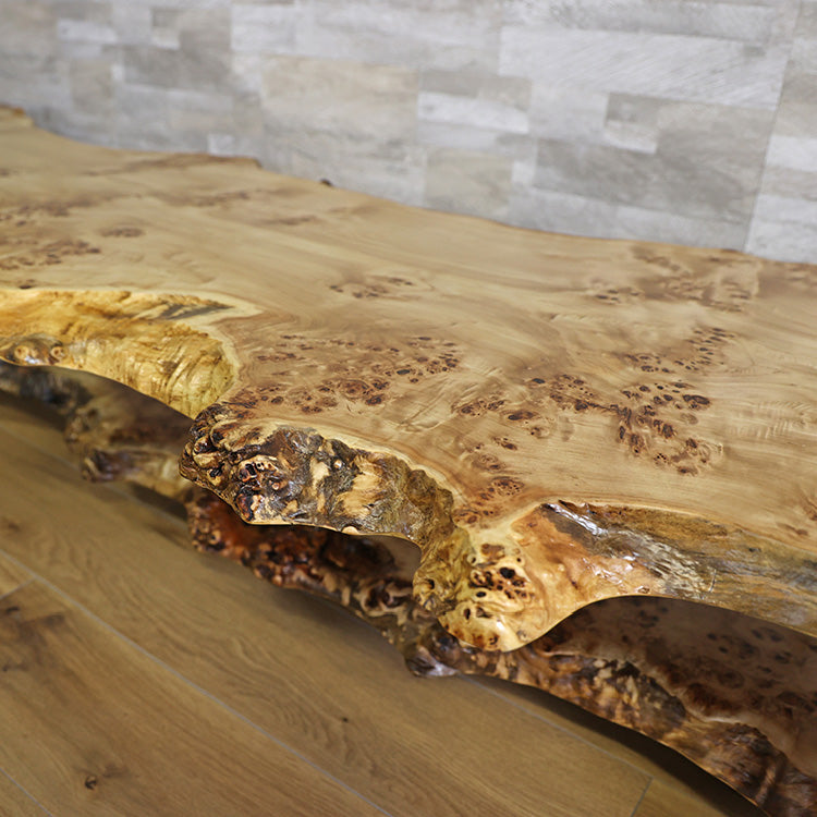 【SOLD OUT】一枚板　ポプラ(杢)　129-2+9-1　(W240cm)　テレビボード