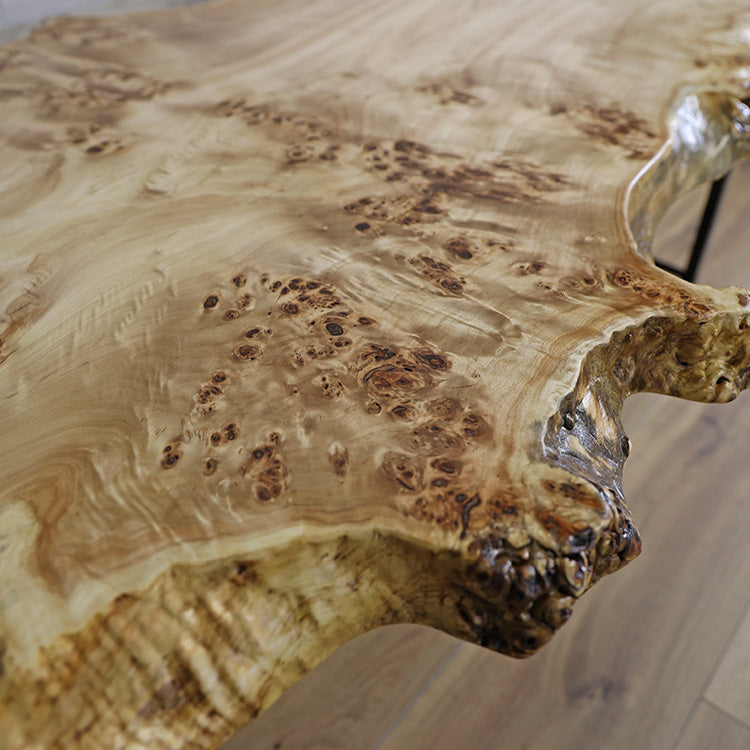 【SOLD OUT】一枚板　ポプラ(杢)　129-2+9-1　(W240cm)　テレビボード