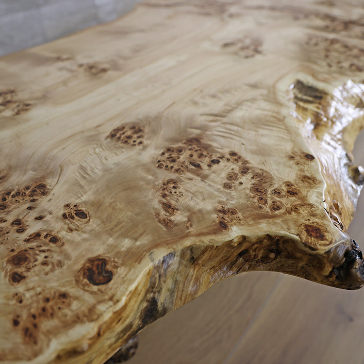 【SOLD OUT】一枚板　ポプラ(杢)　129-2+9-1　(W240cm)　テレビボード