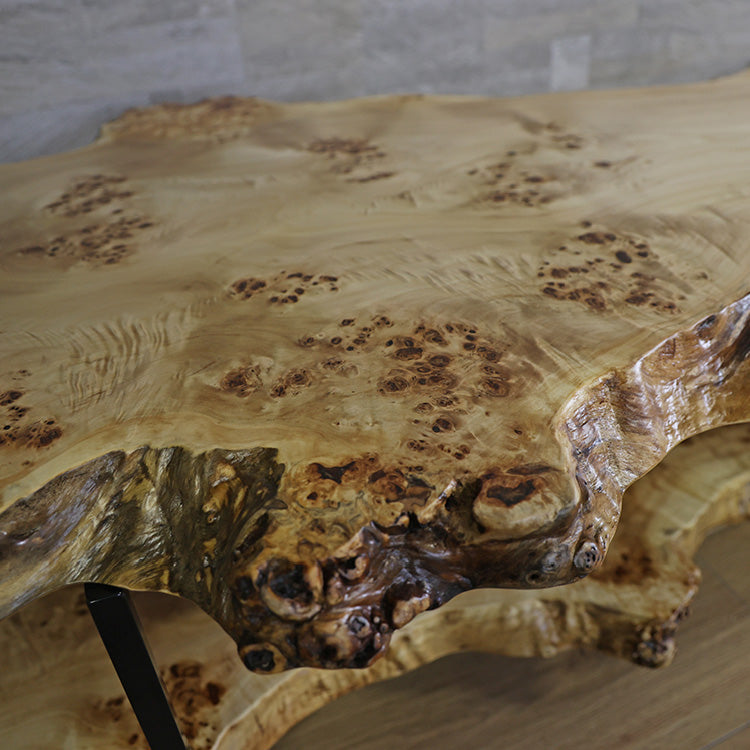 【SOLD OUT】一枚板　ポプラ(杢)　129-2+9-1　(W240cm)　テレビボード