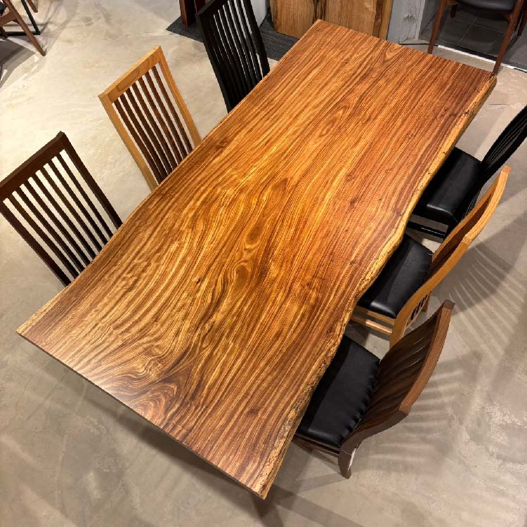 【SOLD OUT】一枚板　ベリ(杢)　944-2/3-9　(W200cm)　ダイニングテーブル