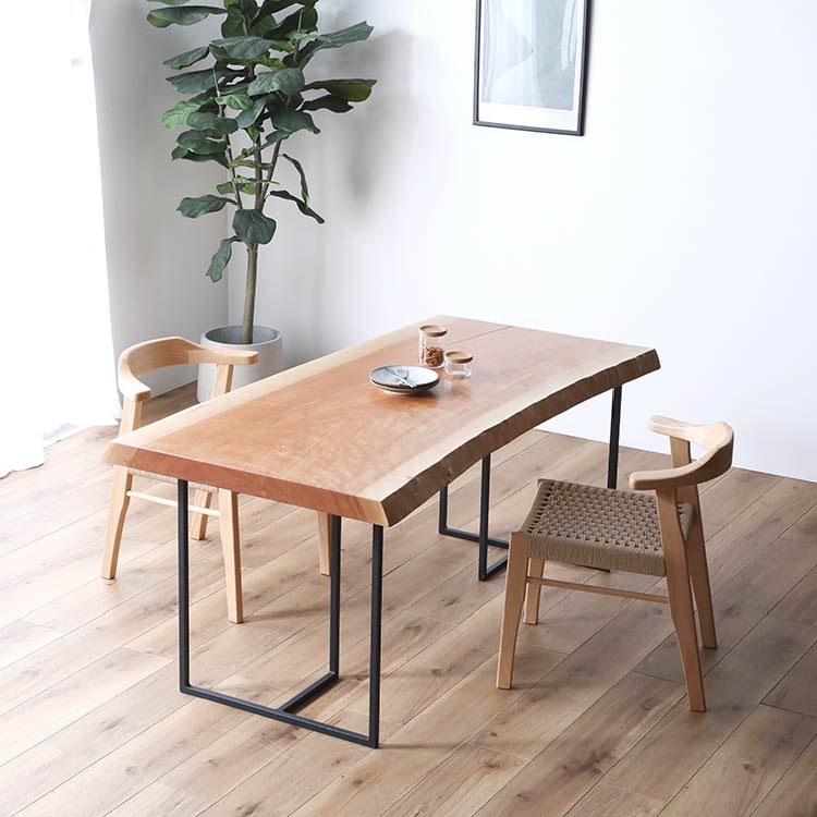 【SOLD OUT】一枚板　カバ　K-CN-2106-646　(W160cm)　ダイニングテーブル