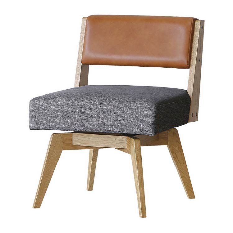 カイン 回転式ダイニングチェア 肘無