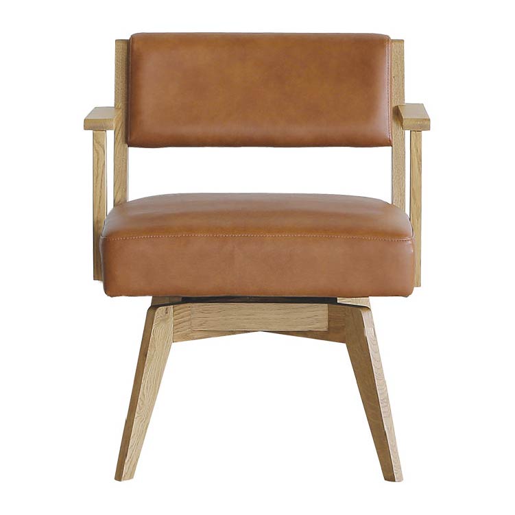 カイン 回転式ダイニングチェア 肘付