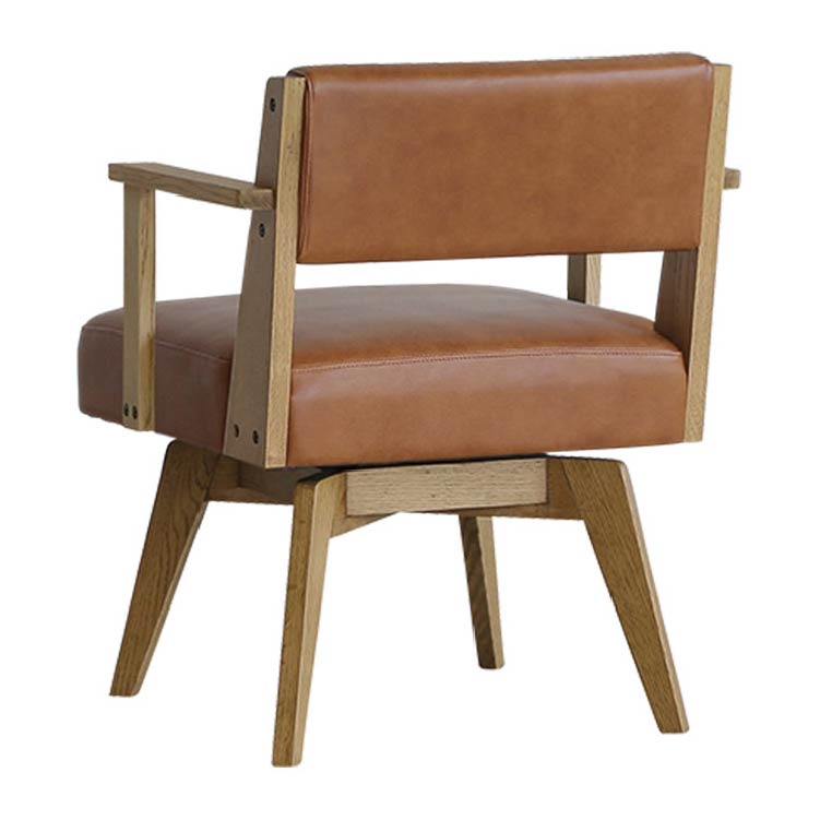 カイン 回転式ダイニングチェア 肘付