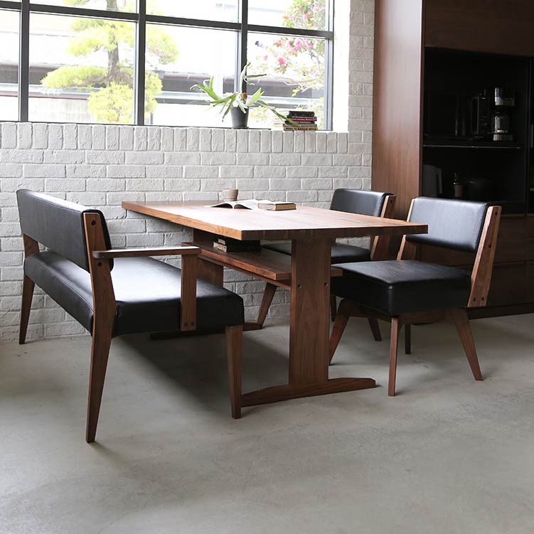 カイン 回転式ダイニングチェア 肘無