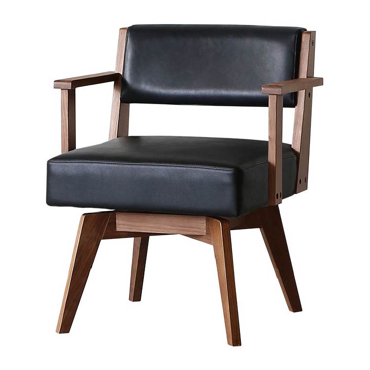 カイン 回転式ダイニングチェア 肘付