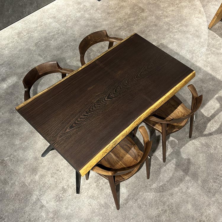 一枚板　ウェンジ　628-1/2-10-2　(W150cm)　ダイニングテーブル