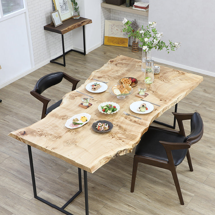 一枚板　ポプラ(杢)　125-9　(W180cm)　ダイニングテーブル