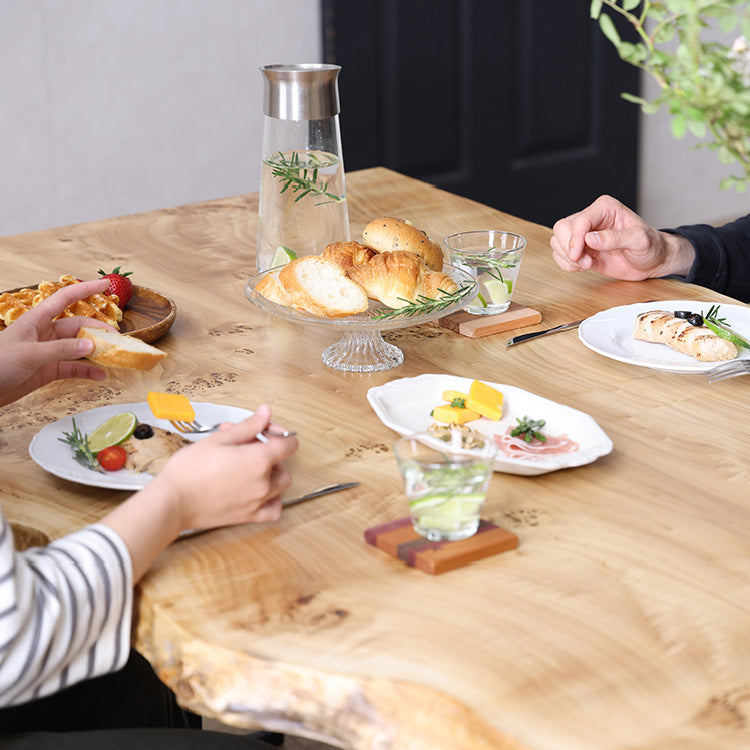 一枚板　ポプラ(杢)　125-9　(W180cm)　ダイニングテーブル