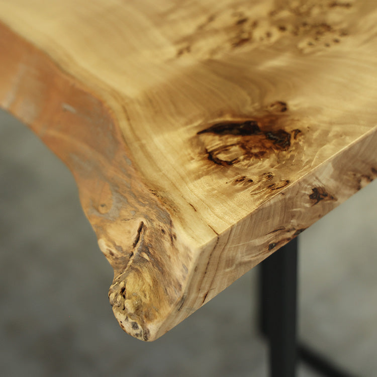 一枚板　ポプラ(杢)　125-9　(W180cm)　ダイニングテーブル