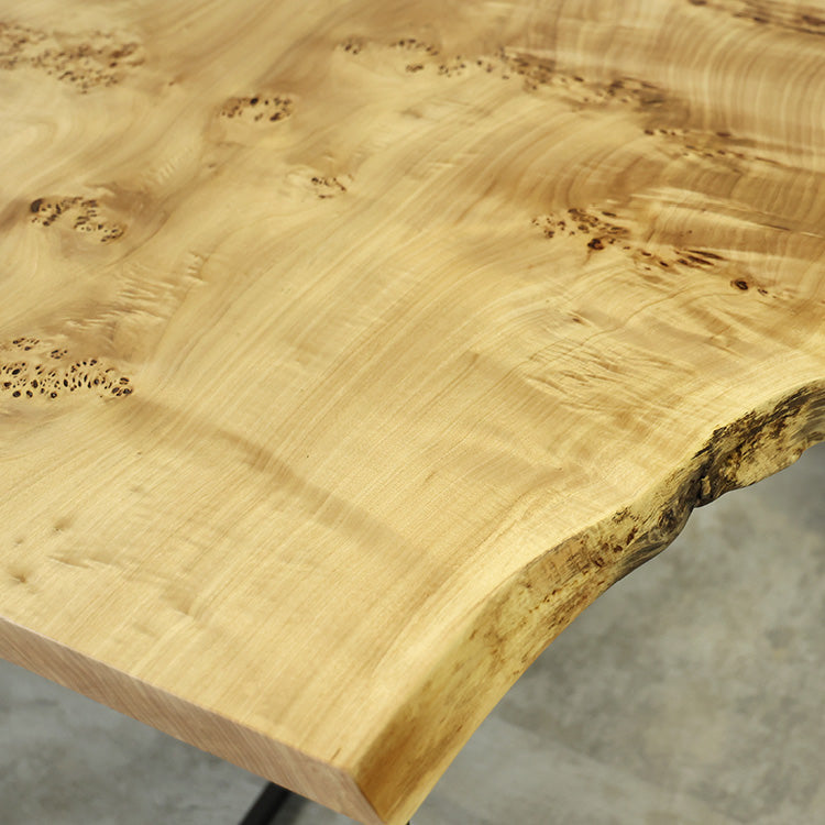 一枚板　ポプラ(杢)　125-9　(W180cm)　ダイニングテーブル