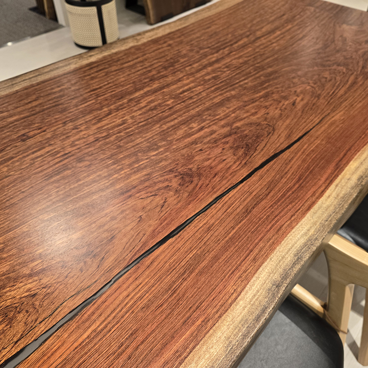 一枚板　ブビンガ　2211-65-A-4-1　(W150cm)　ダイニングテーブル