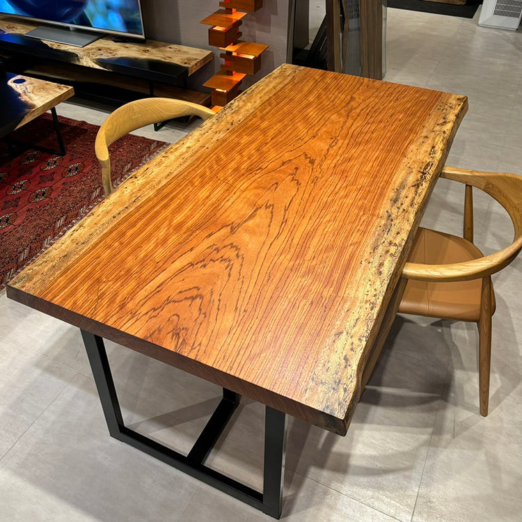 一枚板　エビアラ　643-1/2-4-2　(W160cm)　ダイニングテーブル