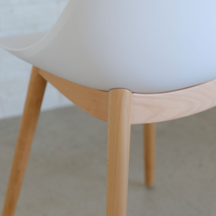 エッグ ダイニングチェア 木脚【2脚セット】