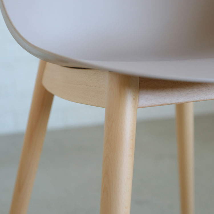 エッグ ダイニングチェア 木脚【2脚セット】