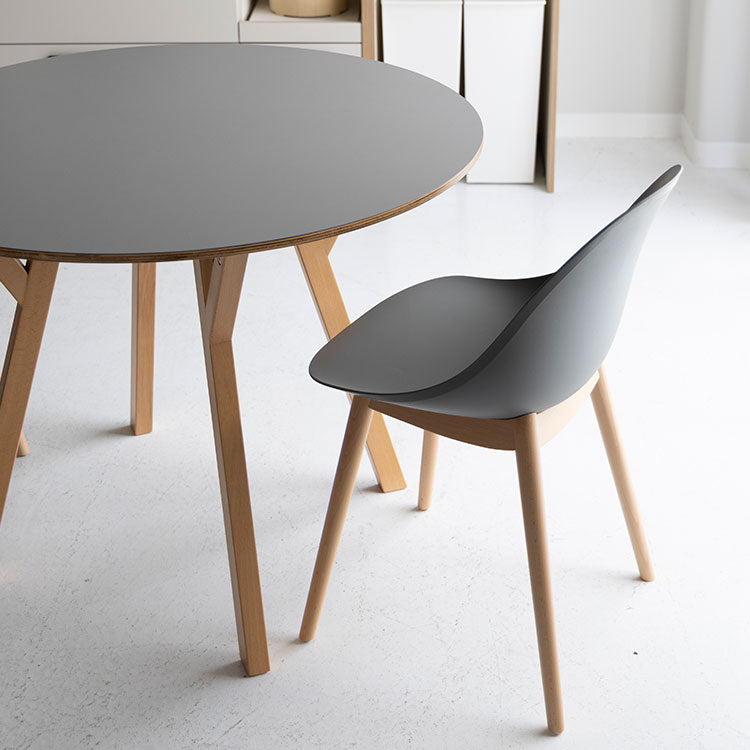 エッグ ダイニングチェア 木脚【2脚セット】