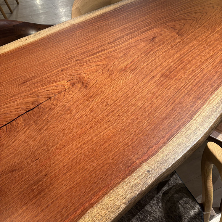 一枚板　ブビンガ　1658-5-1　(W150cm)　ダイニングテーブル