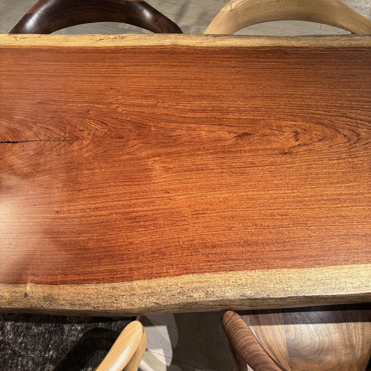 一枚板　ブビンガ　1658-5-1　(W150cm)　ダイニングテーブル