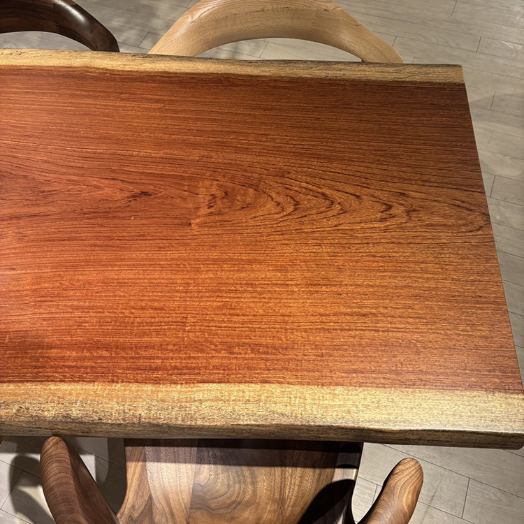 一枚板　ブビンガ　1658-5-1　(W150cm)　ダイニングテーブル