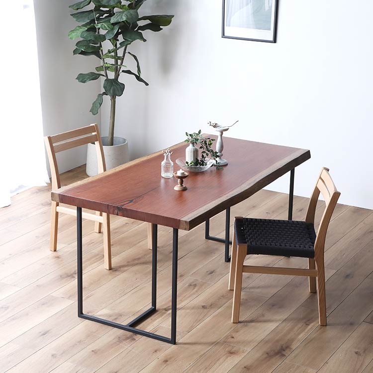 一枚板　ブビンガ　1658-5-1　(W150cm)　ダイニングテーブル