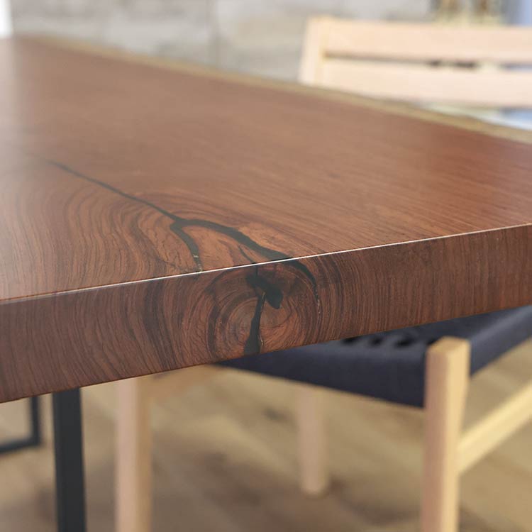 一枚板　ブビンガ　1658-5-1　(W150cm)　ダイニングテーブル