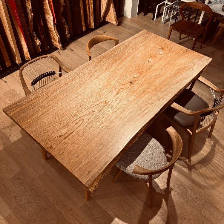 一枚板 セン/ 栓 393-1/2-5 (W205cm) ダイニングテーブル