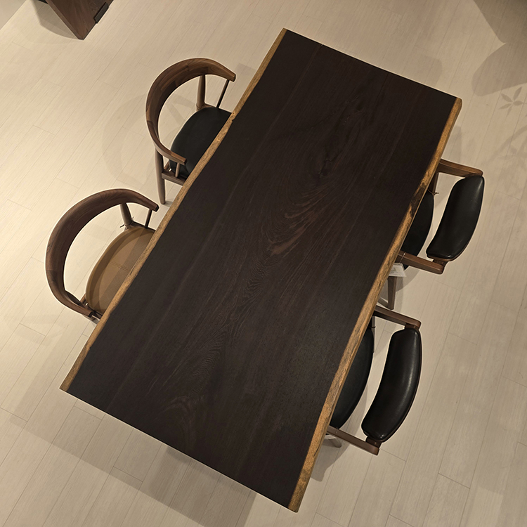 一枚板　ウェンジ　553-2/2-7-1　(W175cm)　ダイニングテーブル