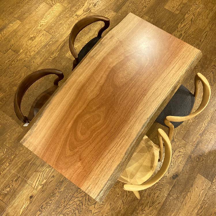 【SOLD OUT】一枚板　ボセ　104-3/3-15-2　(W150cm)　ダイニングテーブル