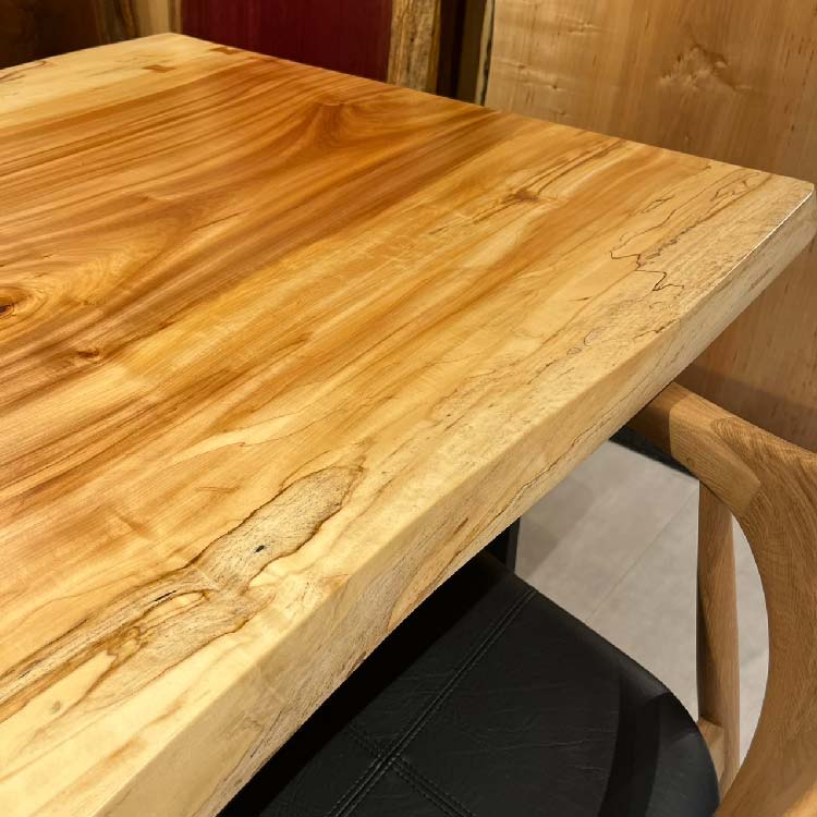 一枚板　トチ / 栃　SYO-2023-05-01　(W218cm)　ダイニングテーブル