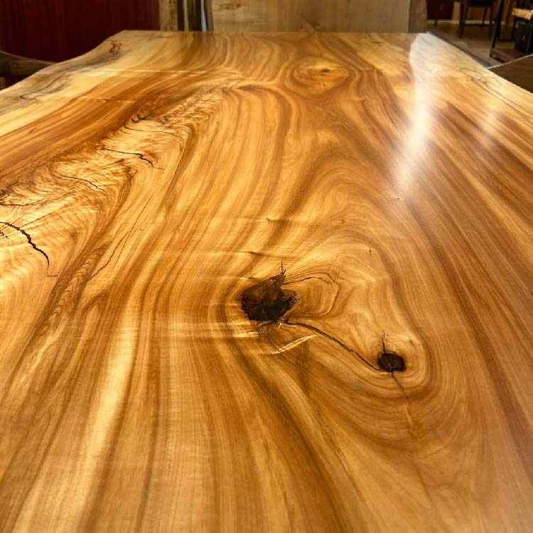 一枚板　トチ / 栃　SYO-2023-05-01　(W218cm)　ダイニングテーブル