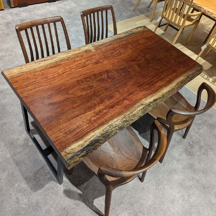 【SOLD OUT】一枚板　ブビンガ　SK-3-7-4　(W150cm)　ダイニングテーブル