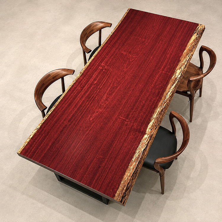 一枚板テーブル　パープルハート　705-1/2-14-1　(W220cm)　