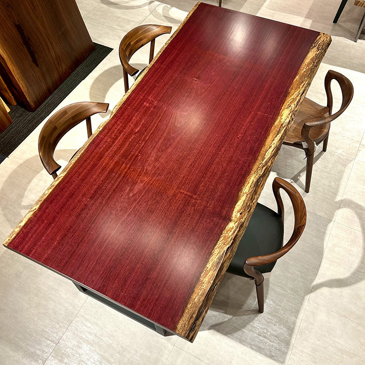 一枚板　パープルハート　705-1/2-14-1　(W220cm)　ダイニングテーブル