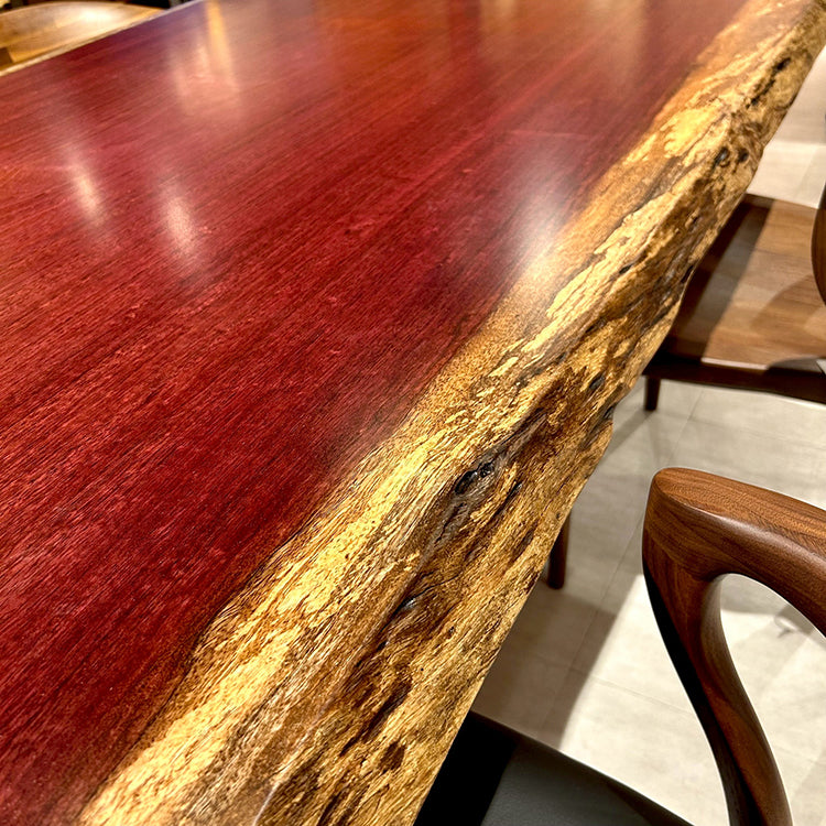 一枚板　パープルハート　705-1/2-14-1　(W220cm)　ダイニングテーブル