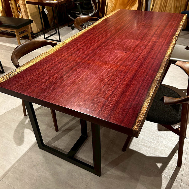 一枚板　パープルハート　705-1/2-14-1　(W220cm)　ダイニングテーブル