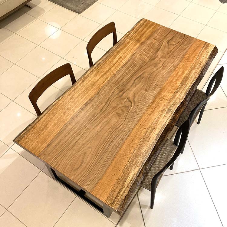 【SOLDOUT】一枚板パプアニューギニアウォールナット(杢)132-2/2-3-1(W160cm