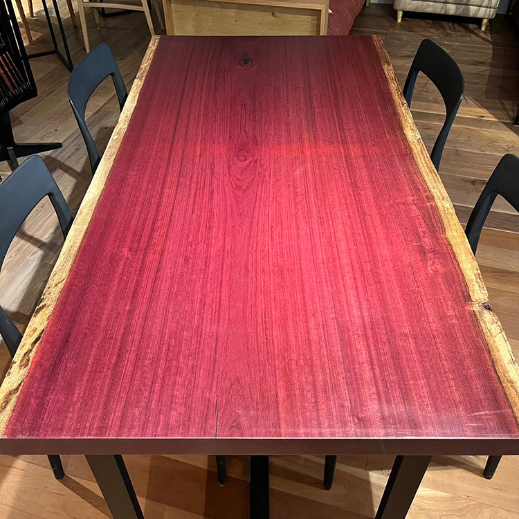 一枚板　パープルハート　646-2/3-12　(W160cm)　アウトレット品　ダイニングテーブル