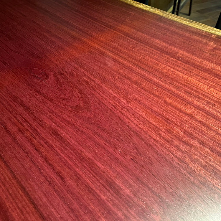 一枚板　パープルハート　646-2/3-12　(W160cm)　アウトレット品　ダイニングテーブル