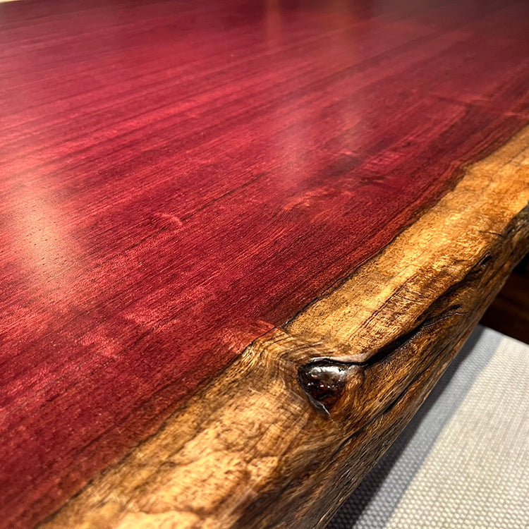 一枚板　パープルハート　646-2/3-12　(W160cm)　アウトレット品　ダイニングテーブル