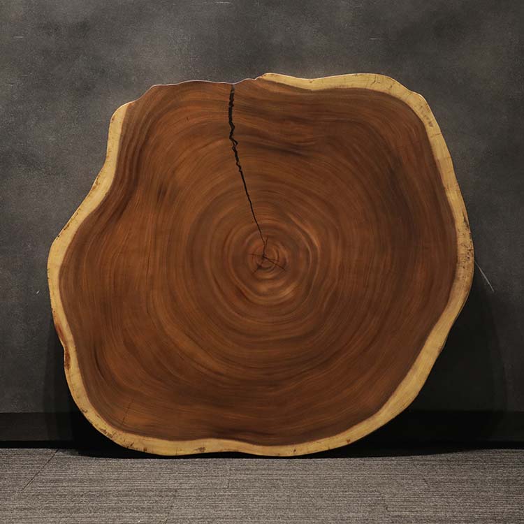 一枚板　モンキーポッド(杢)　輪切り 134-A-15-2　(W131cm)