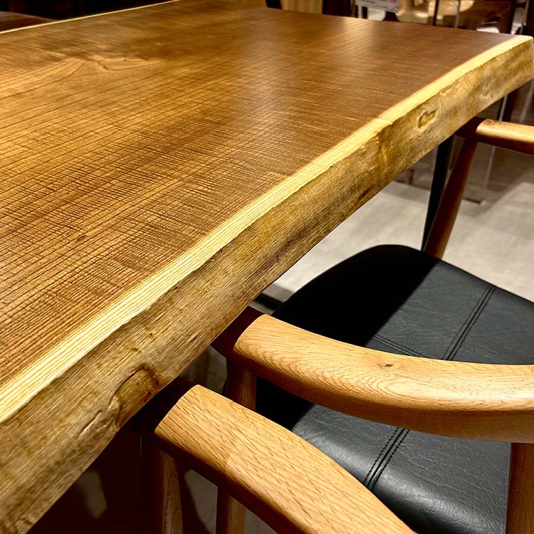 一枚板　キハダ(杢)　F177-2　(W160cm)　ダイニングテーブル