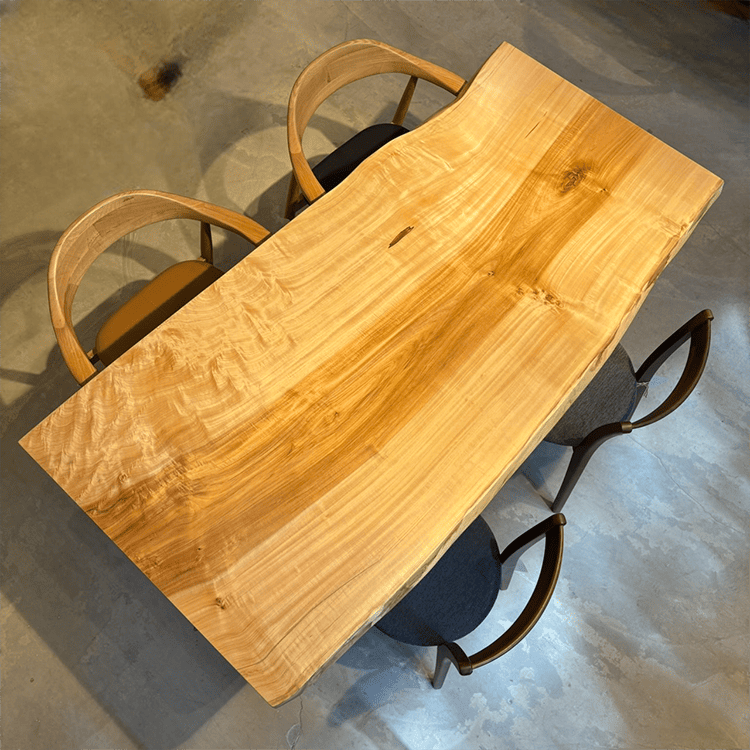 【SOLD OUT】一枚板　トチ　B1034-10　(W165cm)　ダイニングテーブル