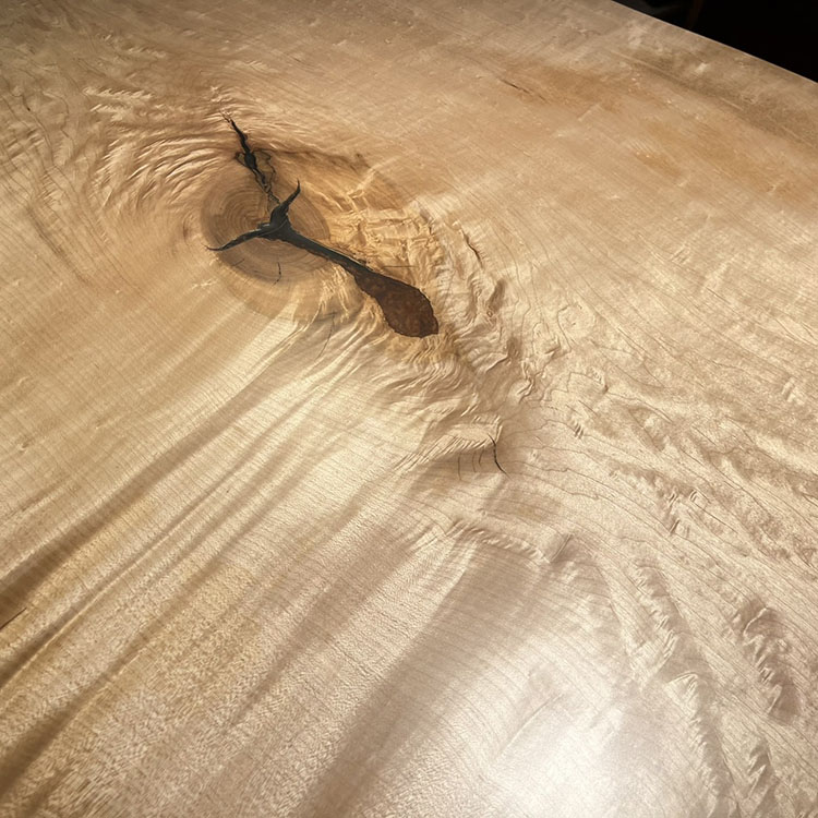 一枚板　カエデ(杢)　706-4　(W150cm)　ダイニングテーブル