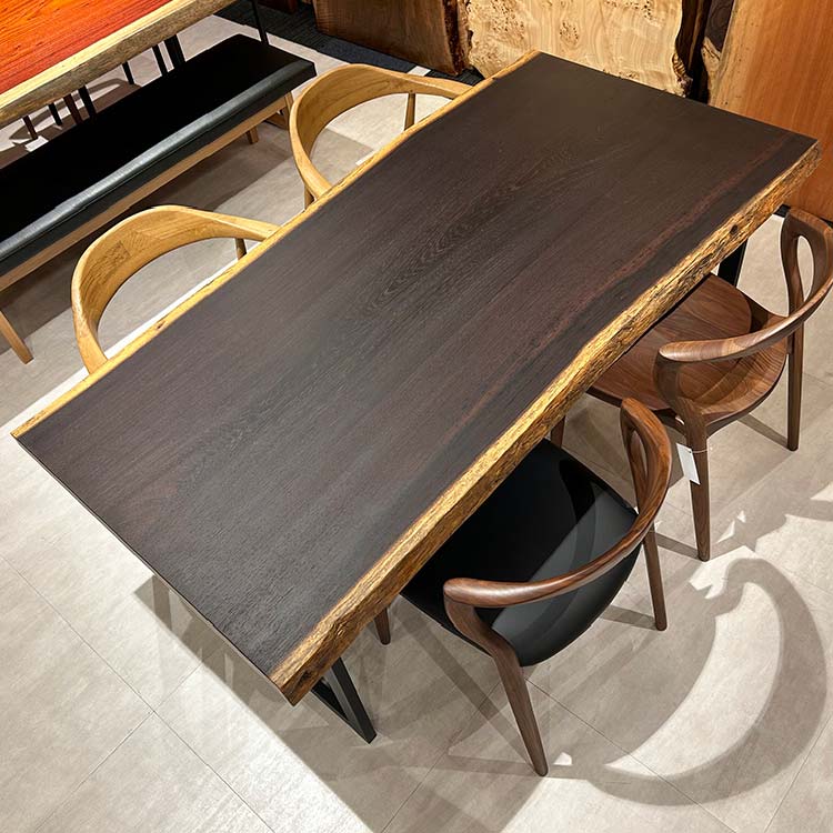 一枚板テーブル　ウェンジ　781-1/2-8-1　(W165cm)　
